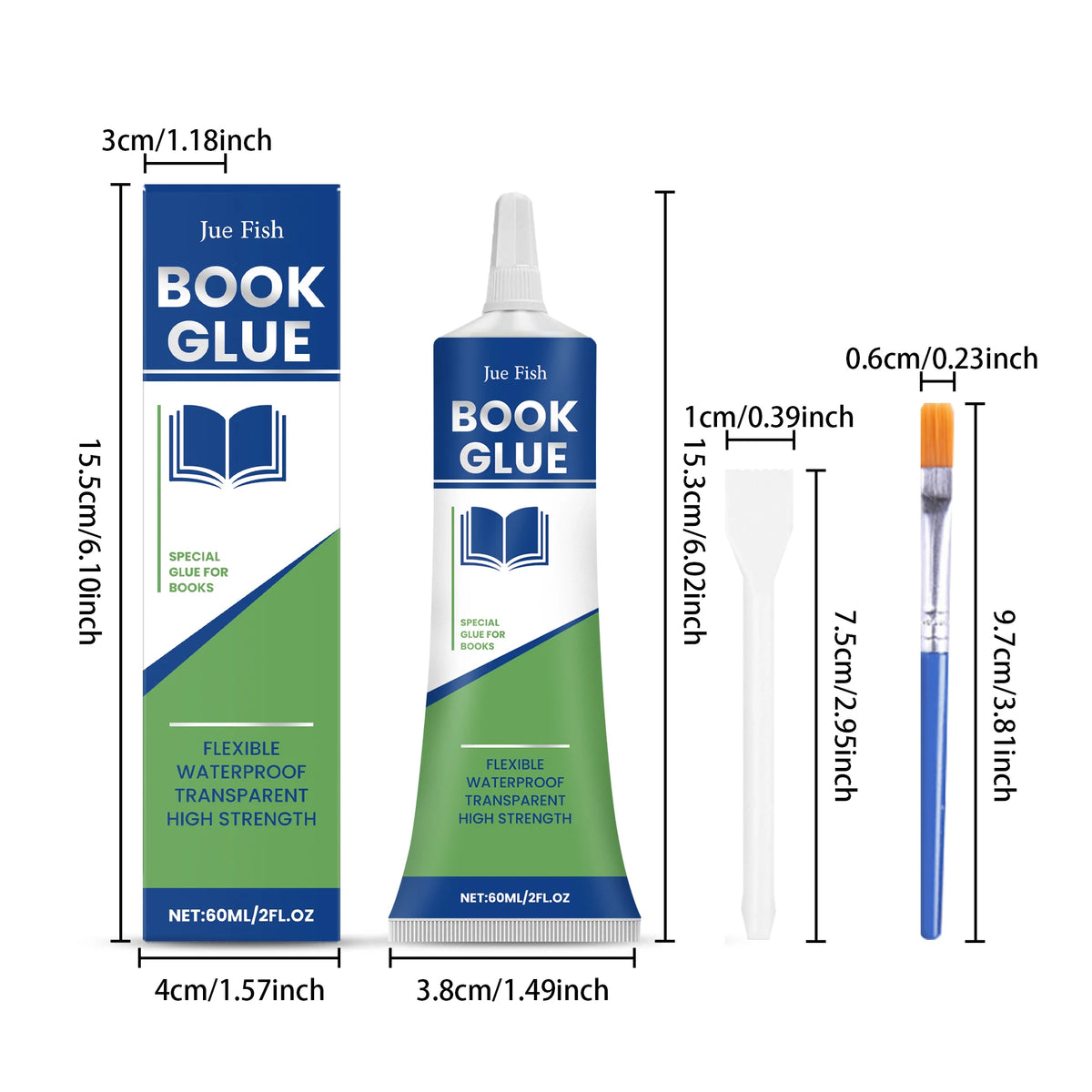 60ml Book Repair Glue – Waterproof Quick-Dry Binding Adhesive Book Repair Glue Qst