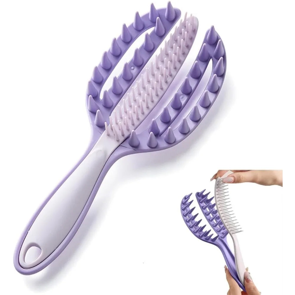Scalp Massager Shampoo Brush – Detachable Hair Exfoliator Scalp Massage Brush Qme