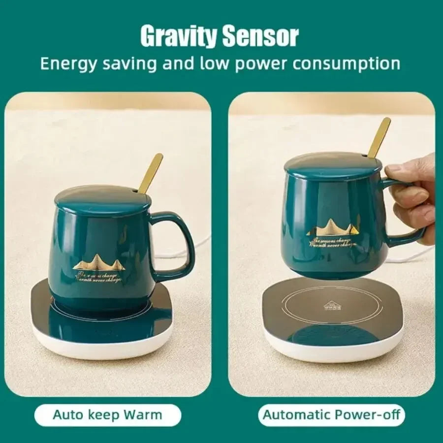 Electric Smart Thermostatic Mug Warmer Coaster – Home & Office Mug Warmer Coaster Qme