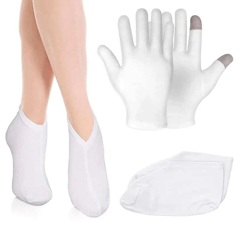 Moisturizing Gloves & Socks Set – Hand & Foot Hydration Care Moisturizing Hand Foot Set Qme