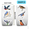Bird Roll Stickers – Waterproof PVC Decals for Scrapbook & More Decorative Sticker Roll Qme Multicolor