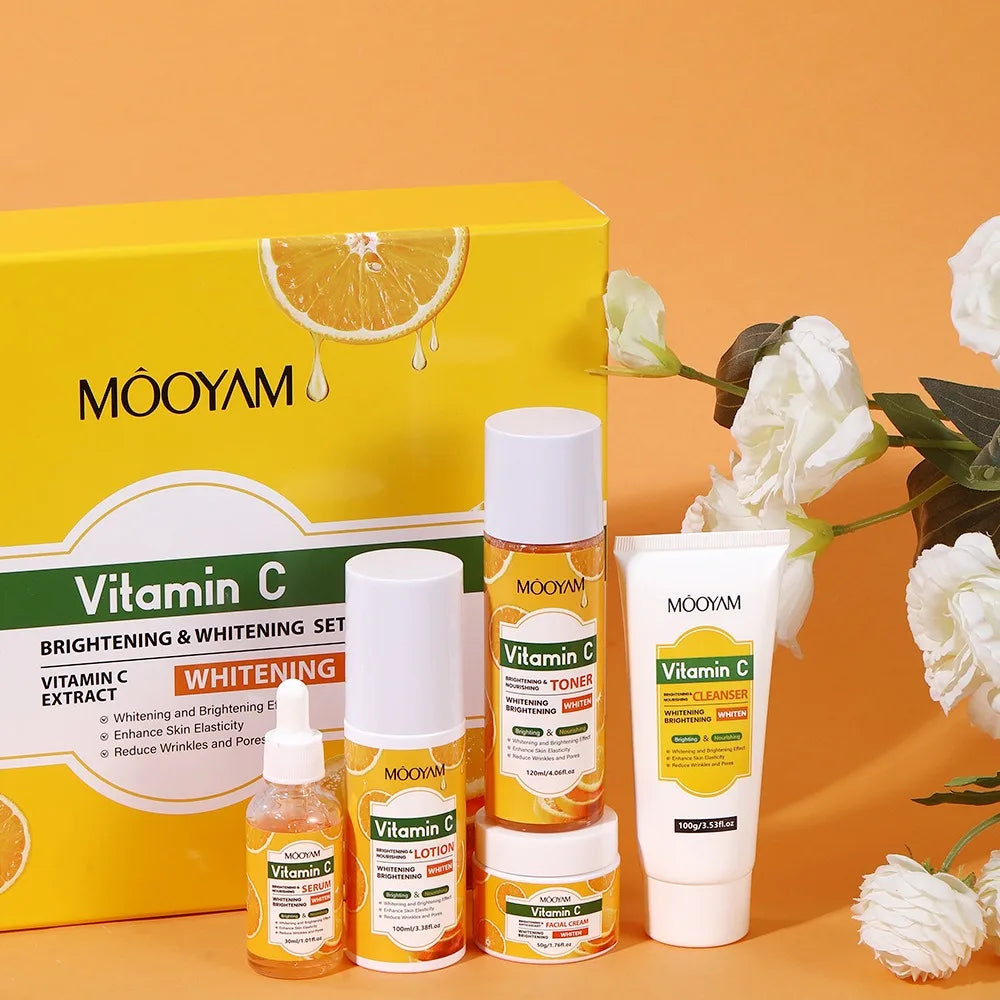 Vitamin C Anti-Wrinkle Skincare Set – Firming & Hydrating Face Kit Skincare Gift Set Qst