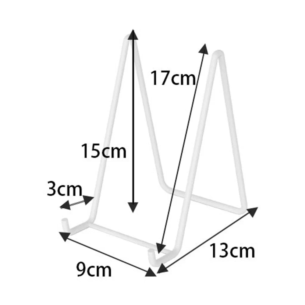 Metal Desktop Easel Stand – Photo, Art & Plate Display Holder Easel Display Stand Qme White trumpet