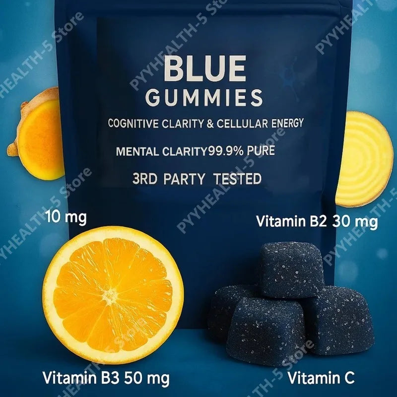 Vitamin B2, B3 & C Gummies – Energy & Cognitive Support Vitamin Gummies Qst