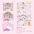 DIY 3D Pocket Cabin Sticker Kit – 4 Seasons Landscape Scene DIY Craft Sticker Kit Qme D