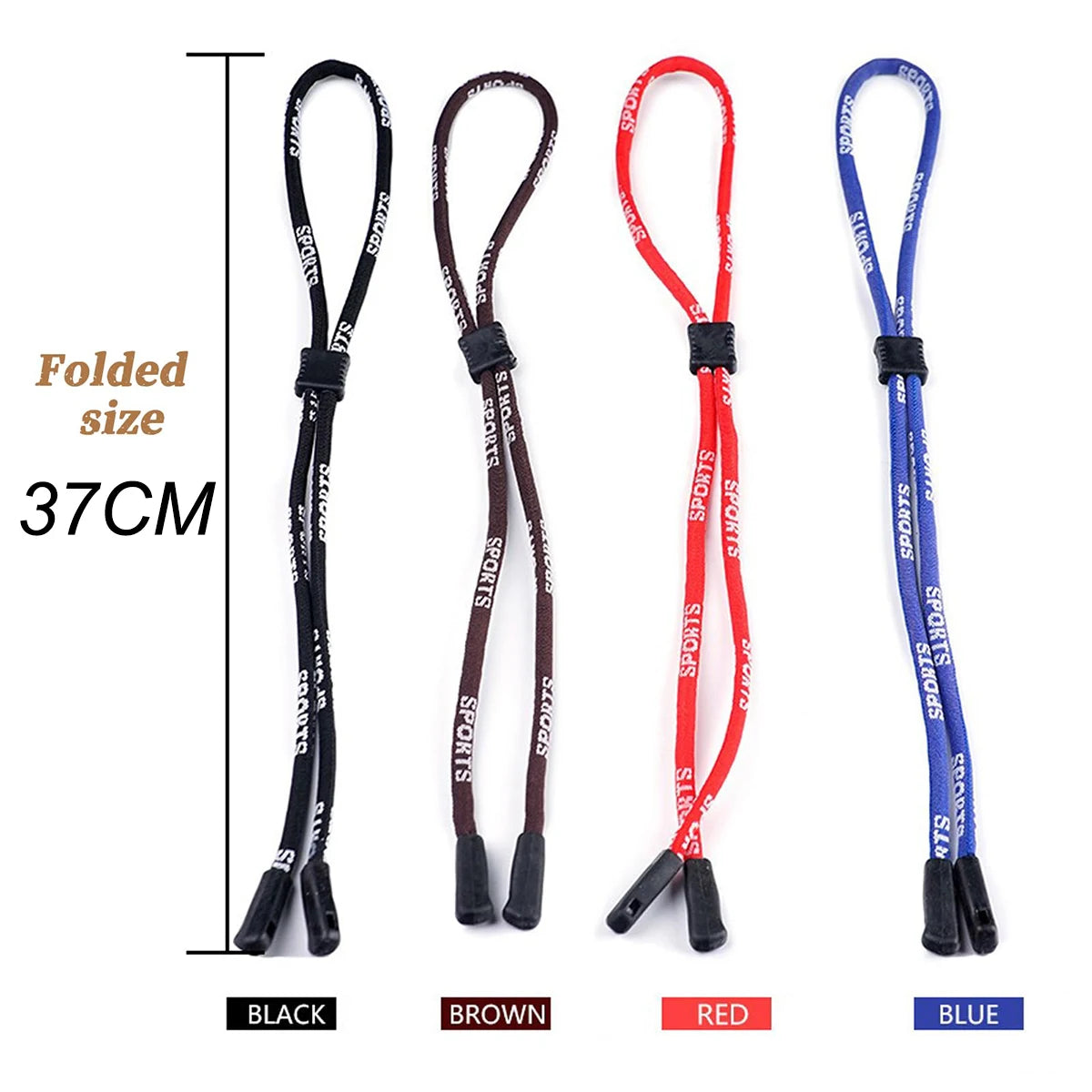 VOPHA Adjustable Glasses Strap – Anti-Slip Sports Lanyard 4-Pack Glasses Strap Qst
