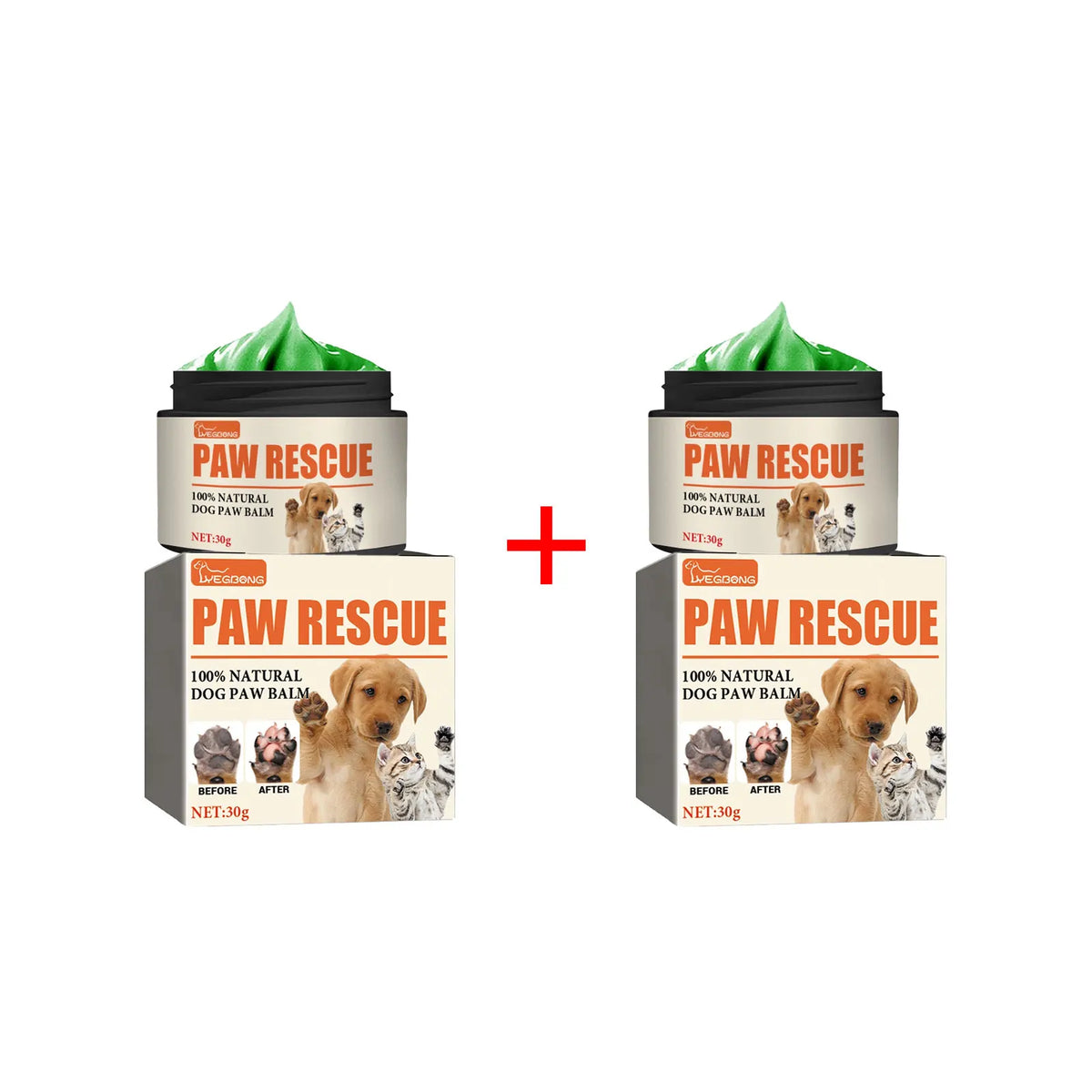 YEGBONG Pet Paw Care Balm – Moisturizing Cream for Cats & Dogs Pet Paw Balm Qme 60g Boxed