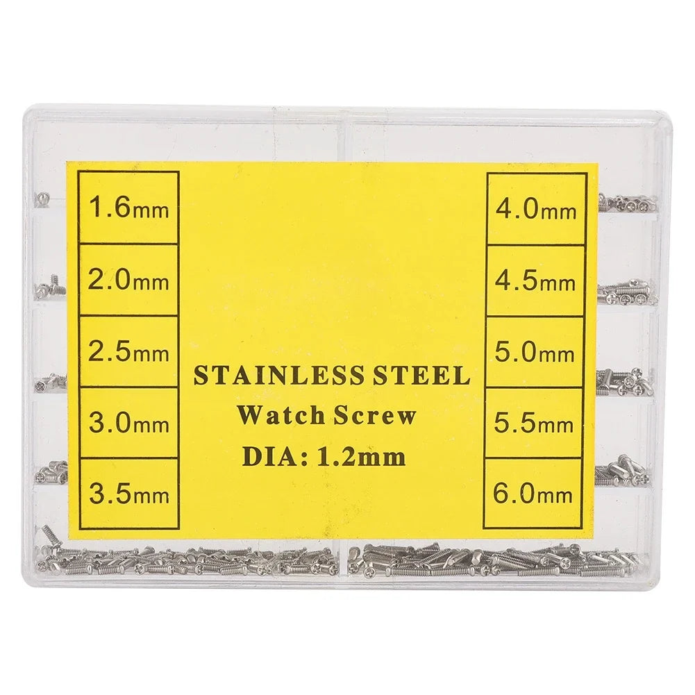 Stainless Steel Cross Screws for Watch Back Case – 1.6–6mm Watch Repair Screws Qme as pic
