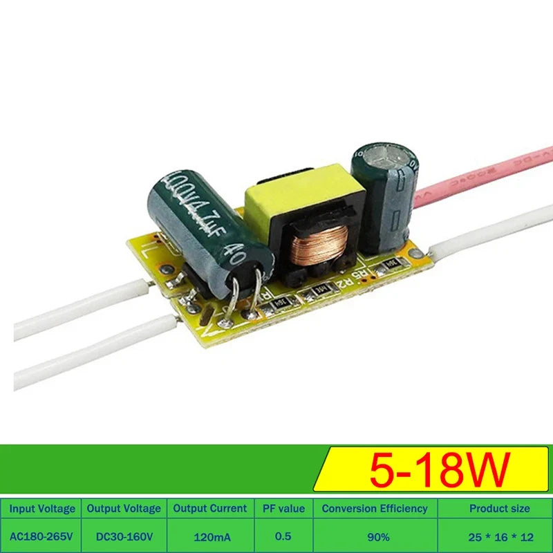 LED Light Driver Transformer Module 3W 5W 8W 18W 36W Supply Board LED Driver Module Qme 5-18W