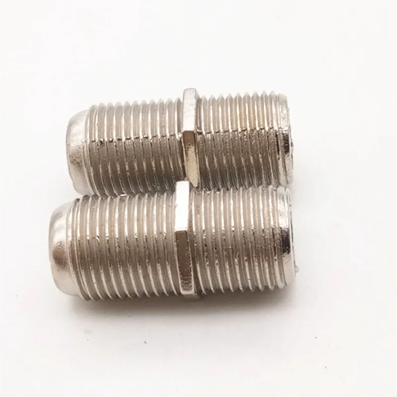 F-Type All Copper Female Coupler Connector for RG6 Coax Cable Coaxial Cable Coupler Qme