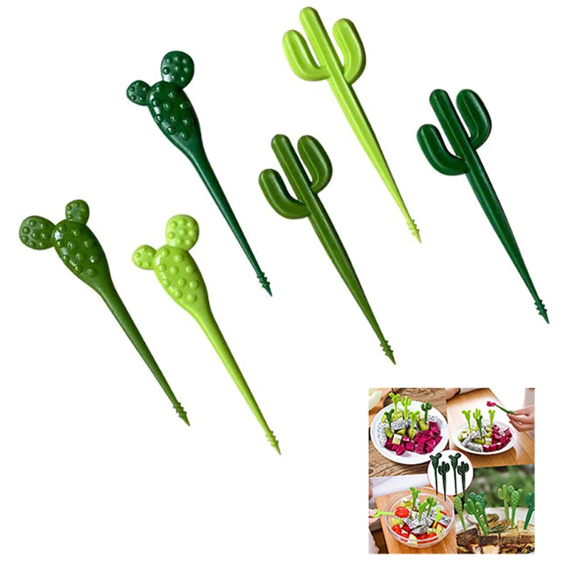 Cartoon Fruit Fork Set – Cute Mini Bento Picks for Kids Bento Food Picks Qst