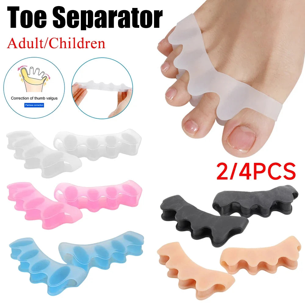 Soft Reusable Elastic Toe Separator Foot Spacer Pad 2-Pack Toe Separator Pad Qme