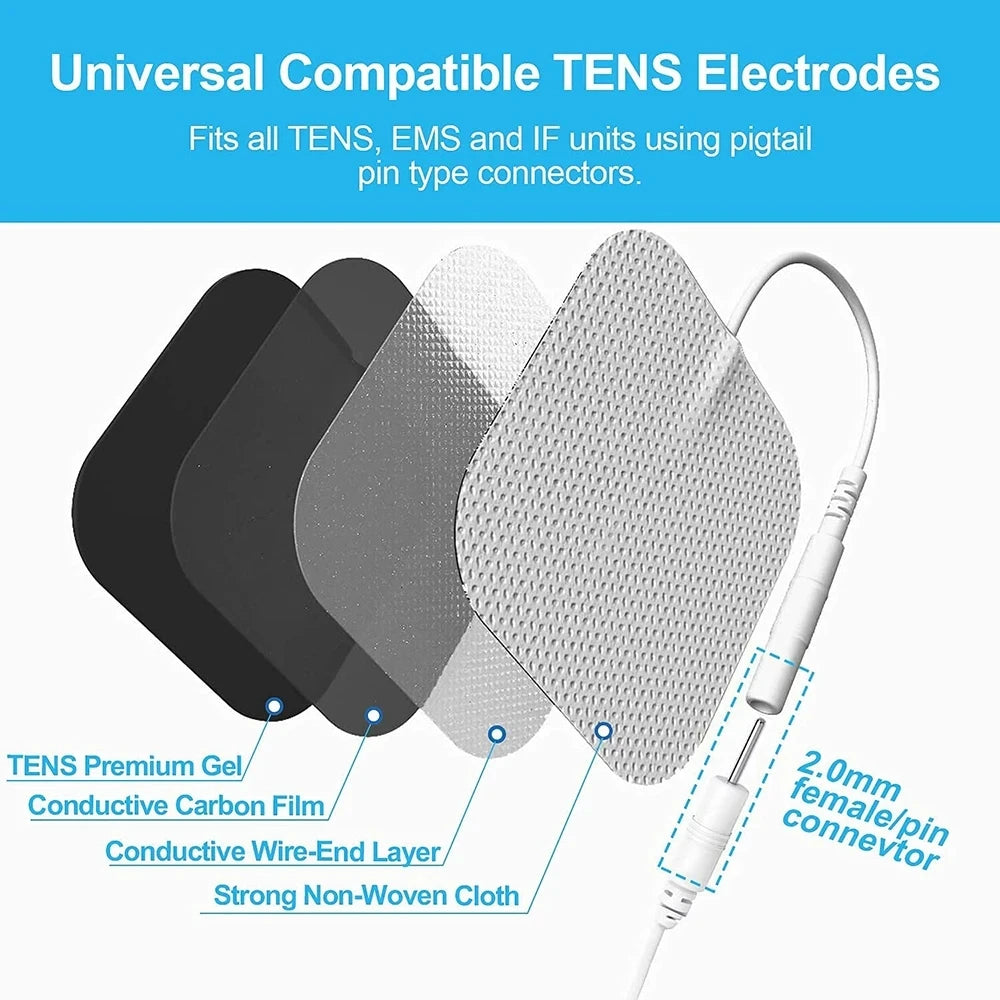 TENS EMS Electrode Pads – Self-Adhesive Replacement Patches Electrode Replacement Pads Qst