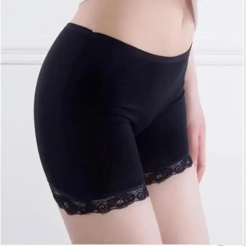 Women's Lace Seamless Safety Shorts – Anti-Chafing Underwear Safety Shorts Qme