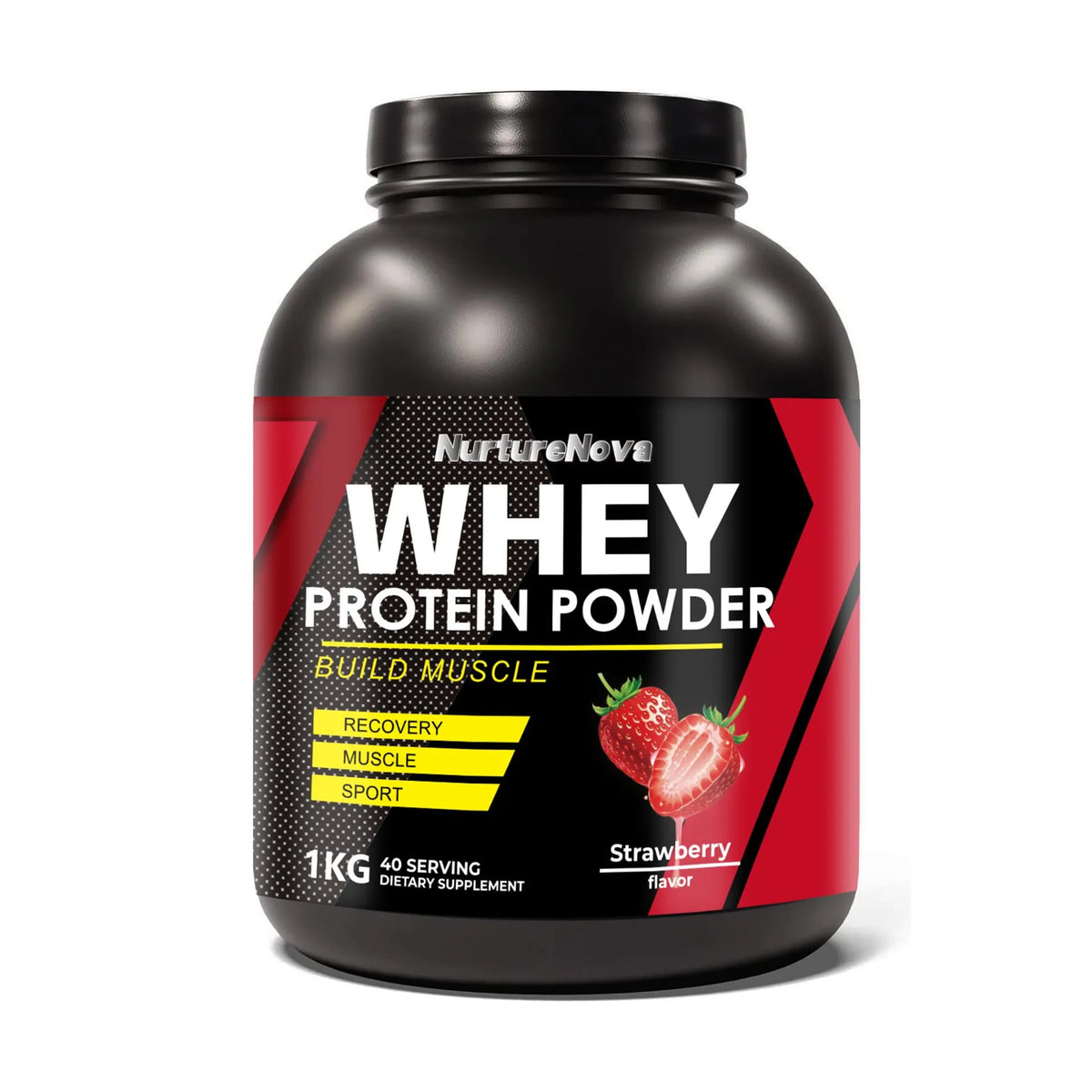 NurtureNova Chocolate Whey Protein Powder 1kg – 40 Servings Whey Protein Powder Qst strawberry taste