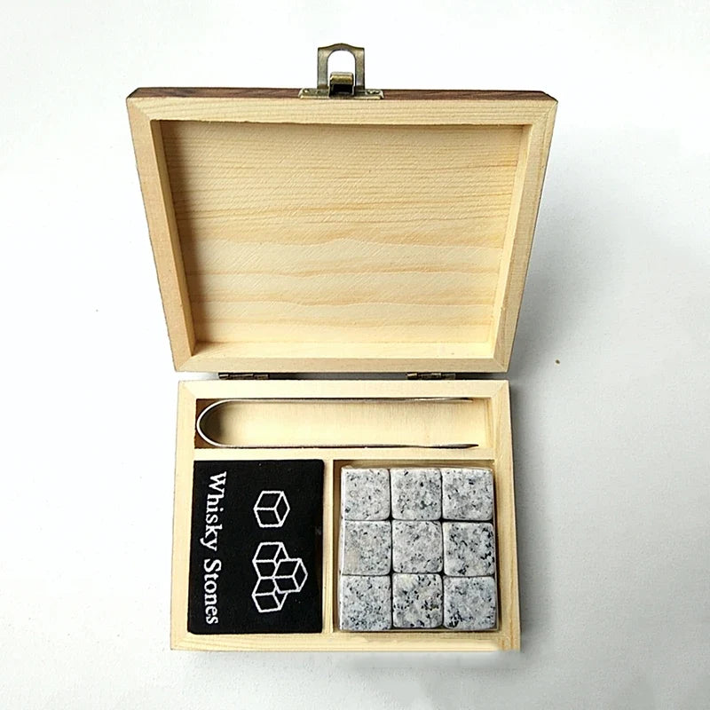 Reusable Whisky Ice Stones – Natural Stone Cooling Cubes Set Whisky Cooling Stones Qme Gray Texture