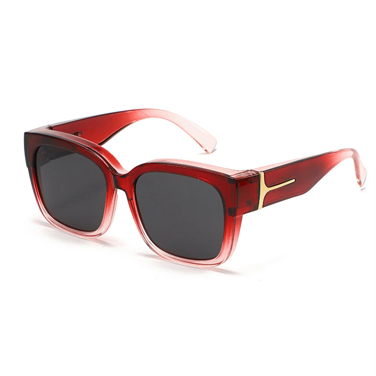 VOPHA Fitover Wraparound Sunglasses UV400 – Wear Over Glasses Fitover Sunglasses Qst gradient Red