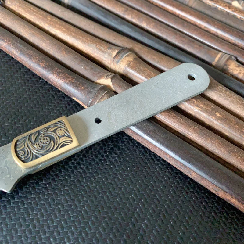 Swayboo Damascus Steel DIY Knife Blade Blank – Fixed Blade DIY Knife Blank Qst