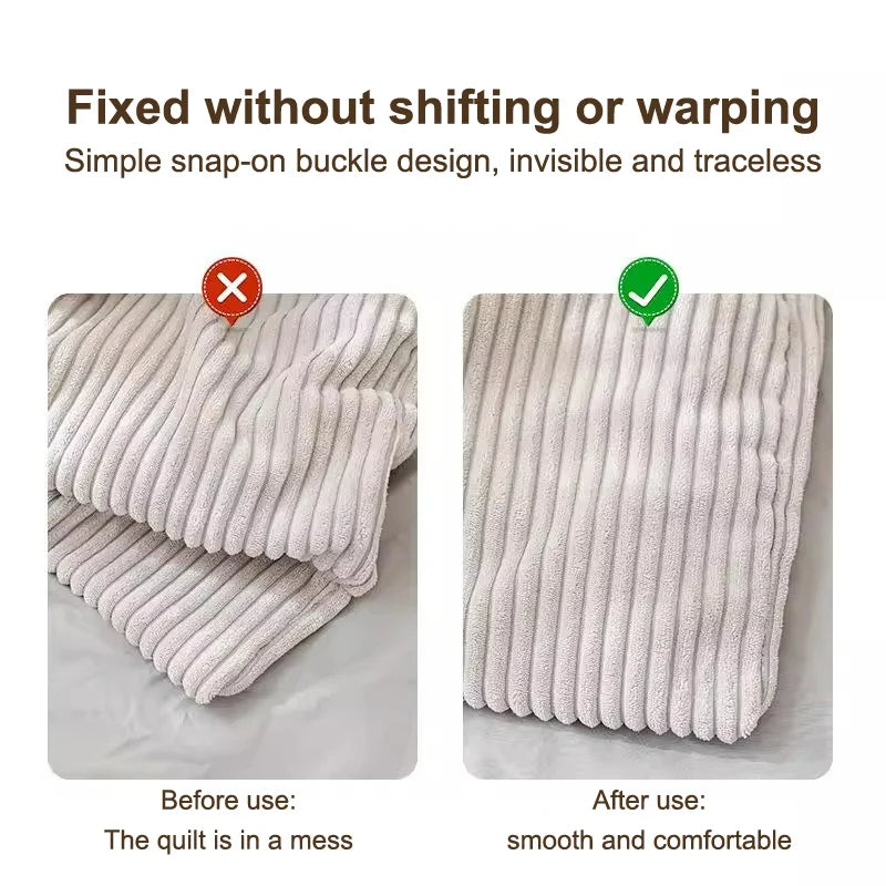 Anti-Slip Quilt & Bedsheet Gripper Clips – 10 Pair Duvet Set Bedding Clips Qme