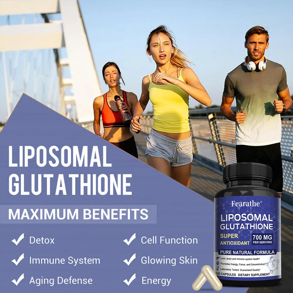 Liposomal Glutathione 700mg – Max Absorption Antioxidant Capsules Antioxidant Supplement Qst