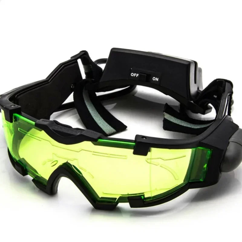 Kids Night Vision Goggles with Flip-Out LED Lights – Windproof Kids LED Goggles Qme