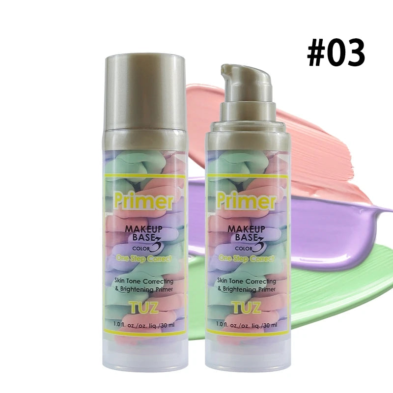 TUZ Color Correcting Brightening Makeup Primer 30ml – 3 Shades Makeup Primer Qst TUZ 0669 03