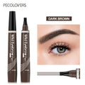 4-Fork Waterproof Eyebrow Pencil | 3D Long-Lasting Natural Brows Liquid Eyebrow Pencil Qme 02