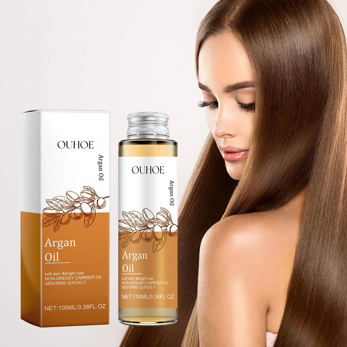 100% Pure Cold Pressed Virgin Argan Oil – Hair, Face & Body Argan Hair & Body Oil Qme