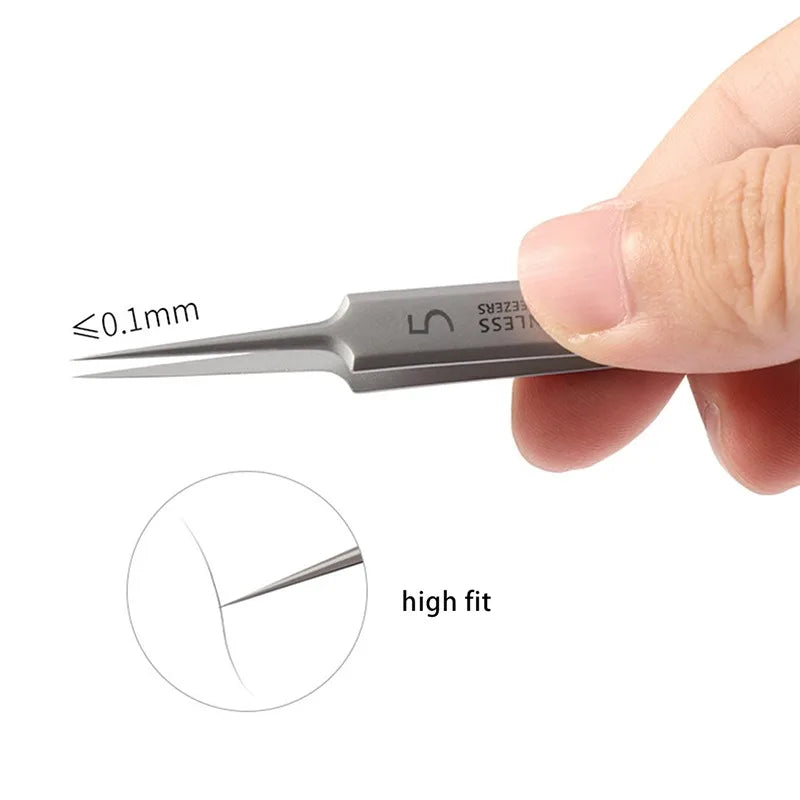 Precision Stainless Steel Blackhead & Pore Cleansing Tweezers Facial Skincare Tool Qme