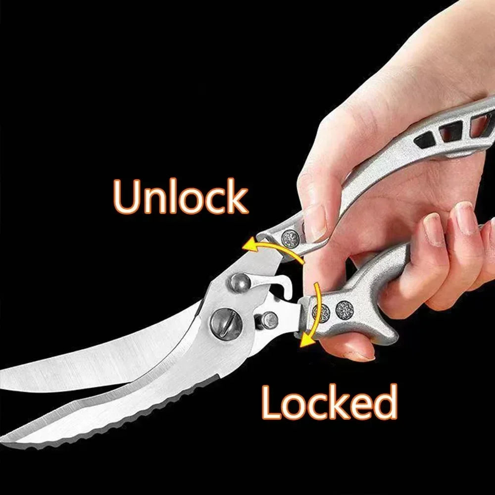 Heavy Duty Kitchen Shears – Ultra-Sharp Stainless Steel Poultry Scissors Kitchen Shears Qst
