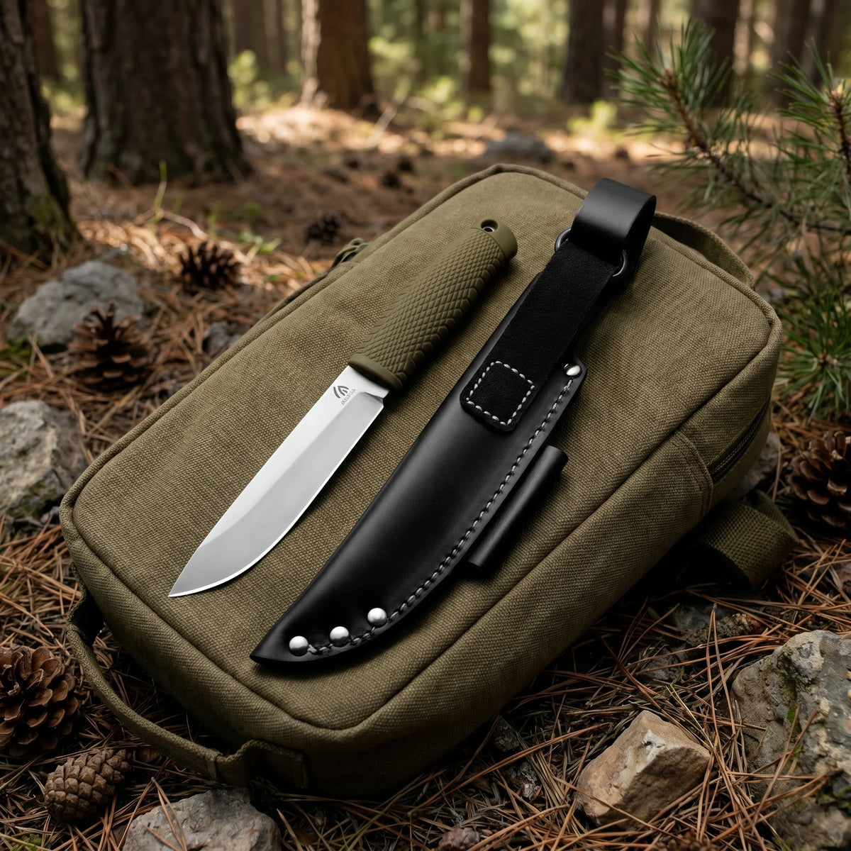 Steel Fixed Blade Knife – Outdoor Camping & EDC Tool Fixed Blade Knife Qst jianji