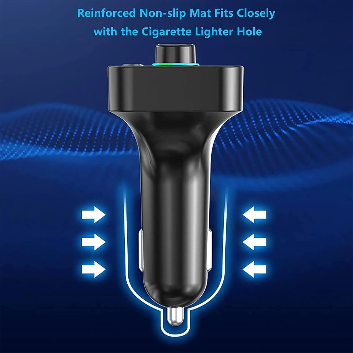 Bluetooth 5.0 FM Transmitter for Car | LED Display, Dual USB Car FM Transmitter Qme