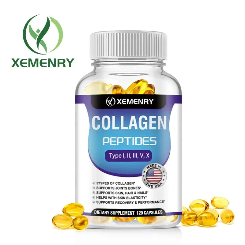 Premium Collagen Peptide Complex – Type I II III V Capsules Collagen Supplement Qst
