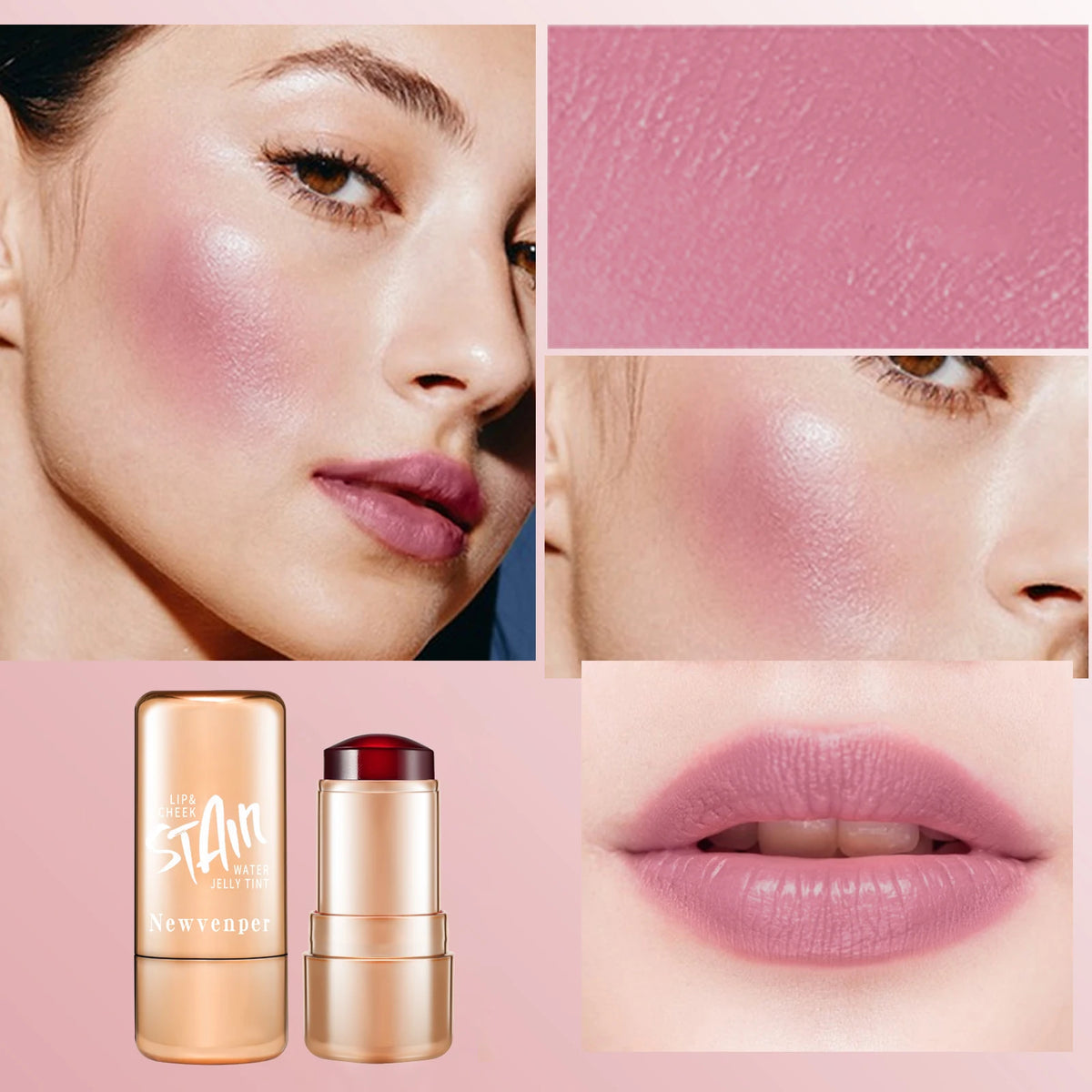3-Pack Water Jelly Tint Blush Stick – Waterproof & Moisturizing Blush Tint Stick Qst