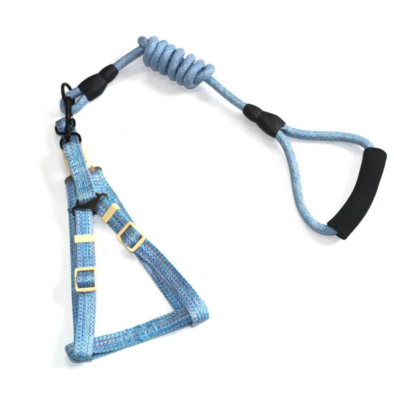 Adjustable Small Dog & Cat Harness Vest with 1.2M Leash Set Dog Harness & Leash Qme