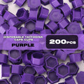 Disposable Silicone Tattoo Ink Cups – 200pc Pigment Holder Tattoo Ink Cups Qme 200pcs Purple