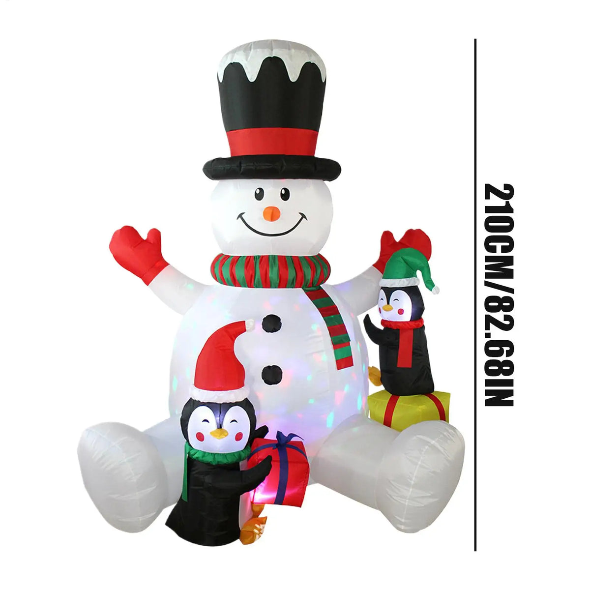 Qme 7ft Inflatable Christmas Penguin Decoration – Waterproof Inflatable Christmas Decor Qme