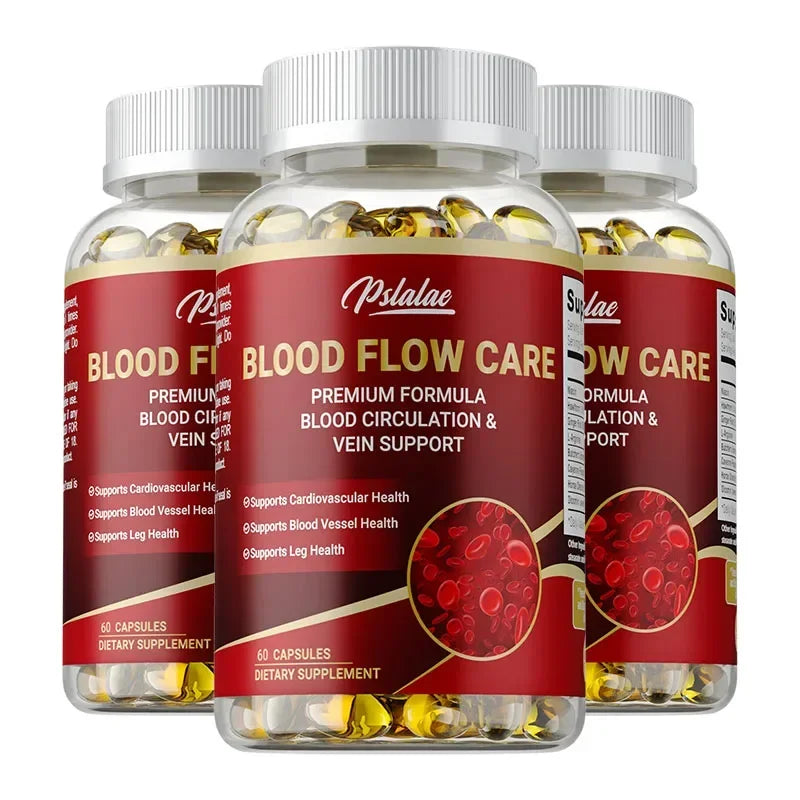 Pslalae Blood Flow Support Supplement – Niacin & L-Arginine Circulation Supplement Qst 60 Capsule-3bottles