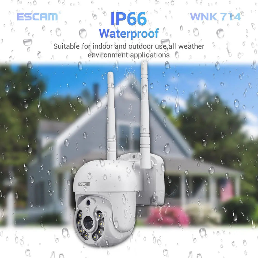 ESCAM 3MP HD Wireless CCTV System | PTZ Two-Way Audio Cameras Wireless CCTV System Qme