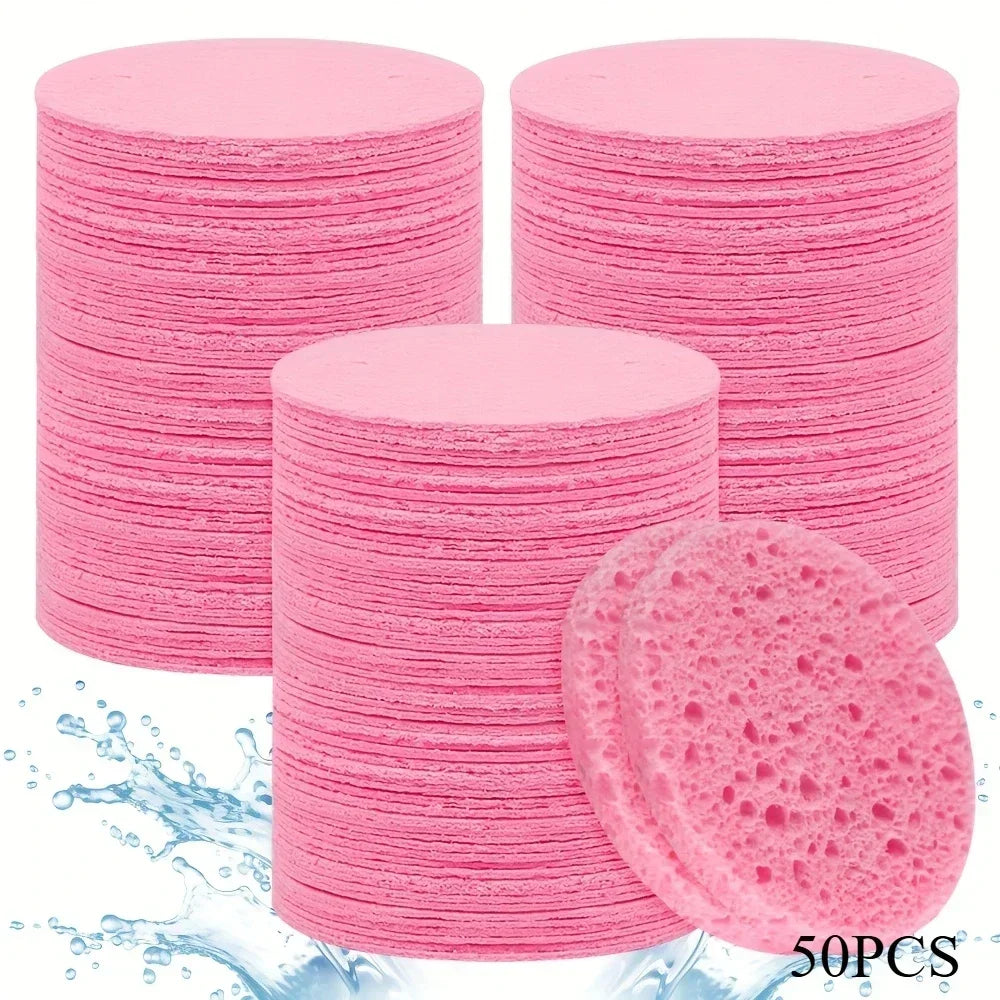 Compressed Facial Sponges – Wood Pulp Cleansing & Makeup Removal Facial Cleansing Sponge Qme