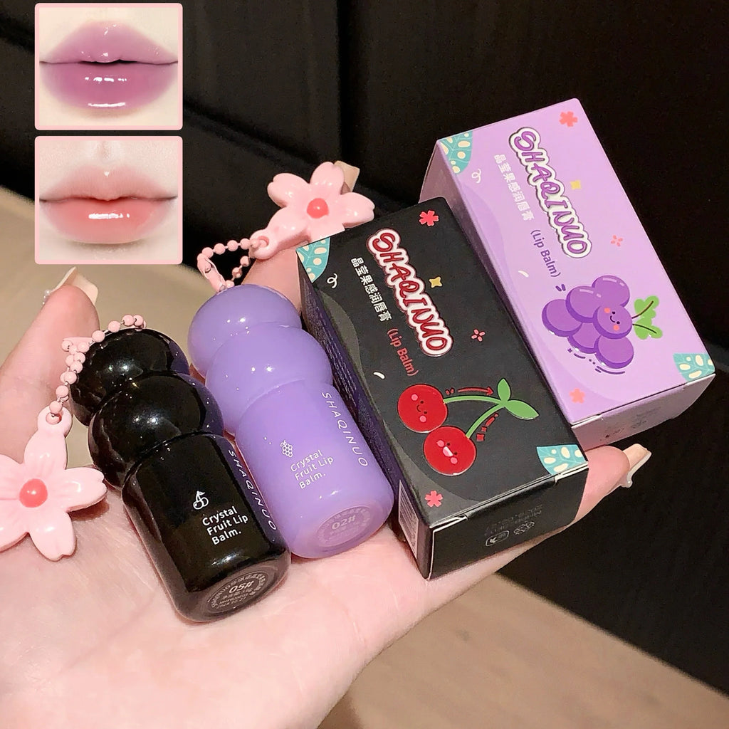 Fruit Lip Balm Pendant Necklace – Tinted Moisturizing Lip Care Lip Balm Pendant Qme
