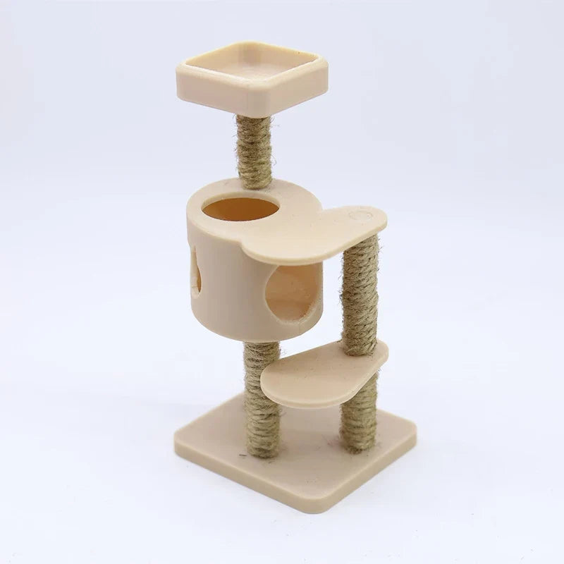 1:12 Dollhouse Miniature Cat Climbing Frame Wood Model Dollhouse Miniature Prop Qme