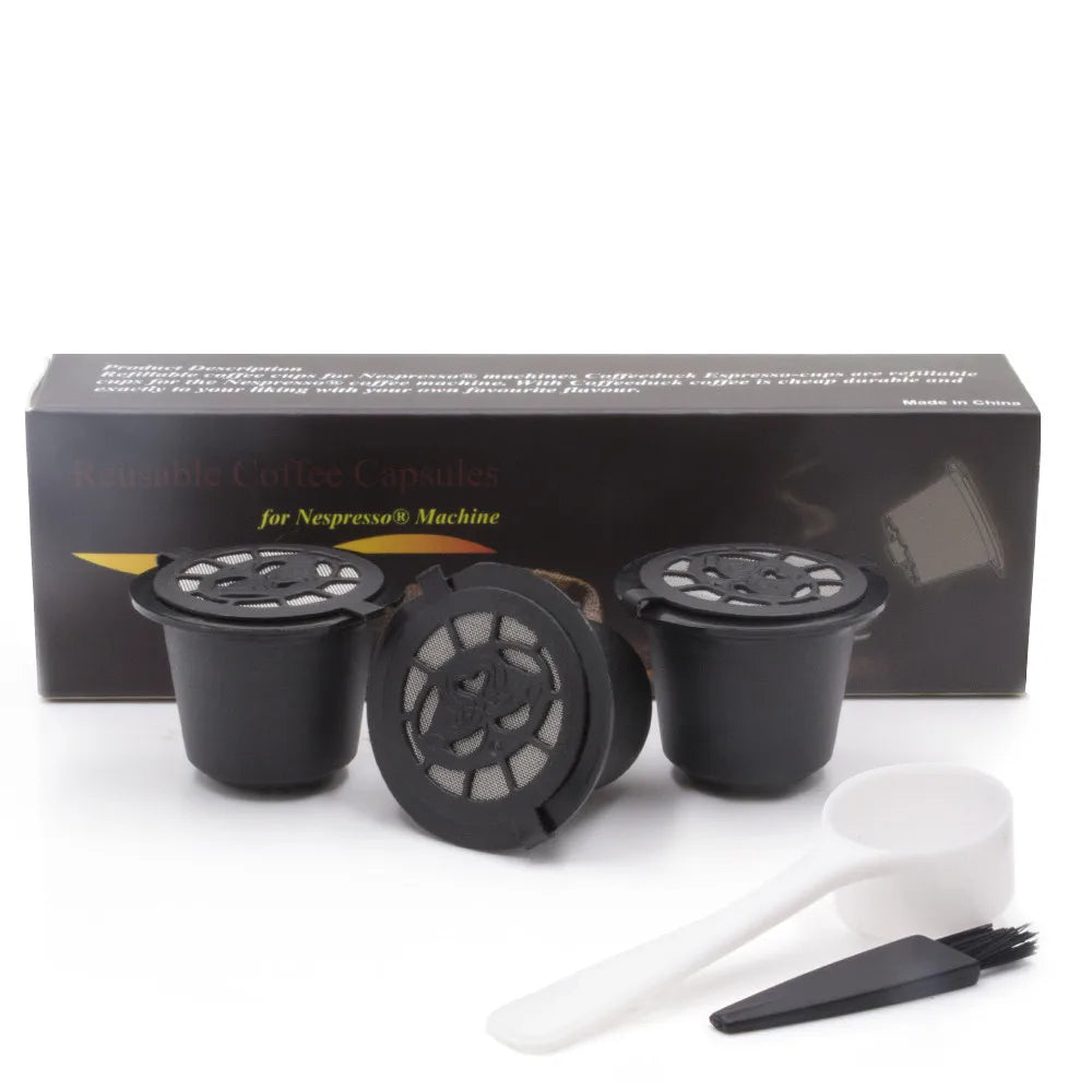 Refillable Nespresso Pods – Reusable Capsules 6/8 Pack Reusable Coffee Pods Qst