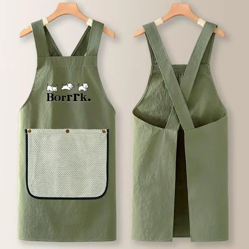 Oil-Proof Waterproof Cooking Apron for Men & Women Kitchen Apron Qme A4