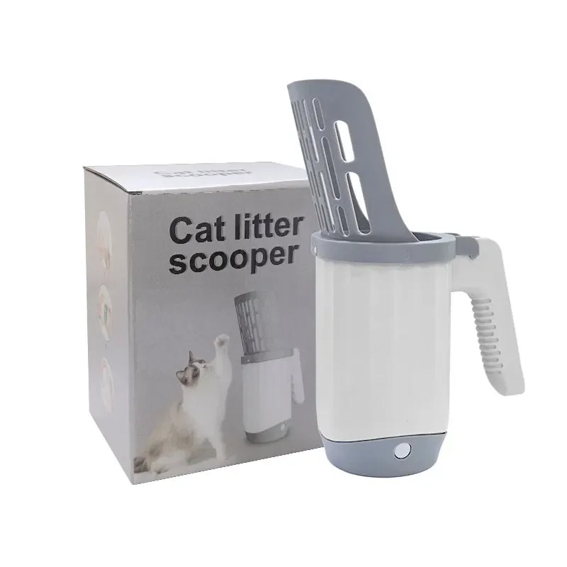 Cat Litter Scoop with Refill Bag Dispenser | Easy Clean Tool Cat Litter Scoop Qme