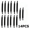 Knotless Elastic Shoelaces for Kids & Adults – 14pc No-Tie No-Tie Shoelaces Qme 14pcs Black 7.5cm