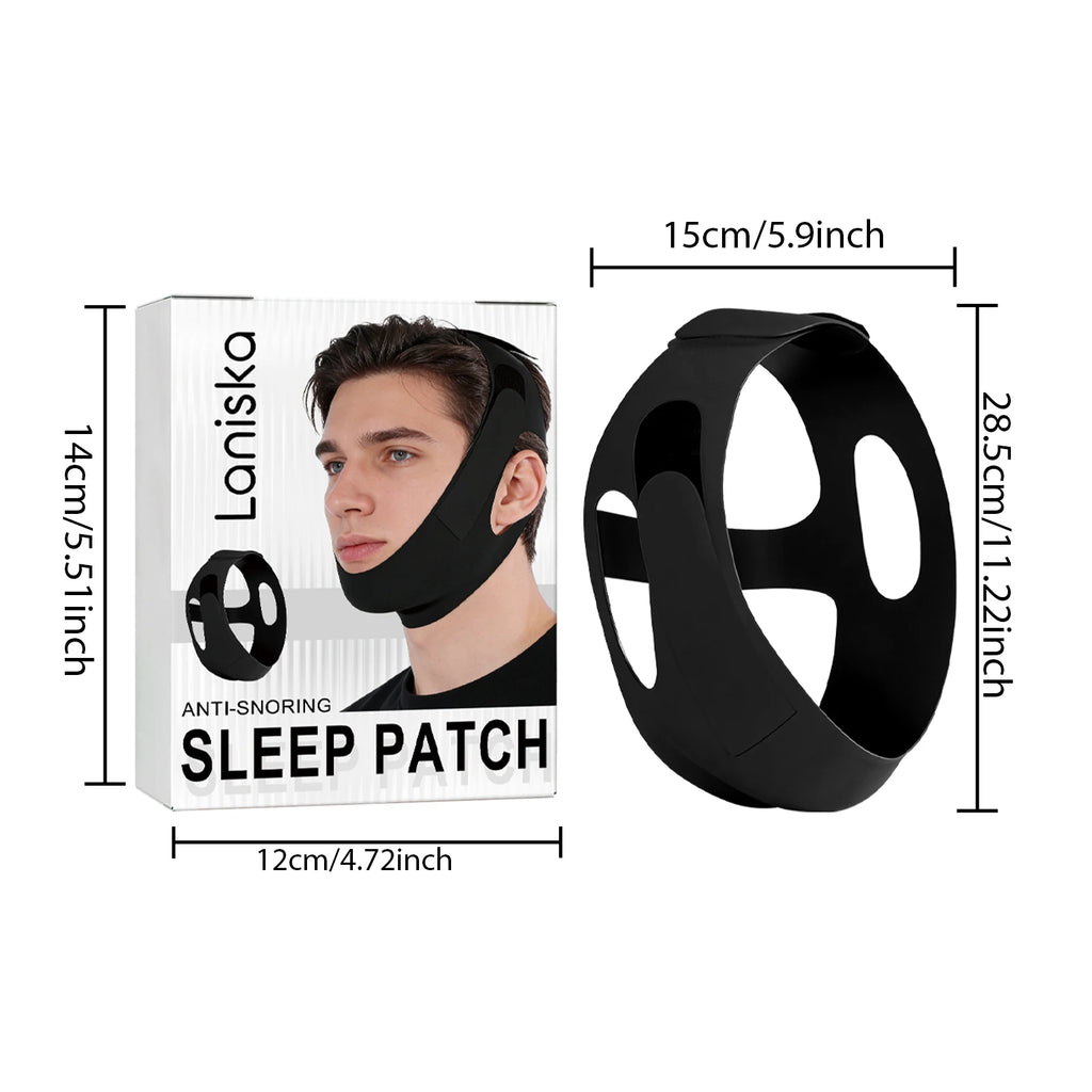 Adjustable Anti-Snoring Chin Strap – Breathable Sleep Aid Anti-Snoring Chin Strap Qst