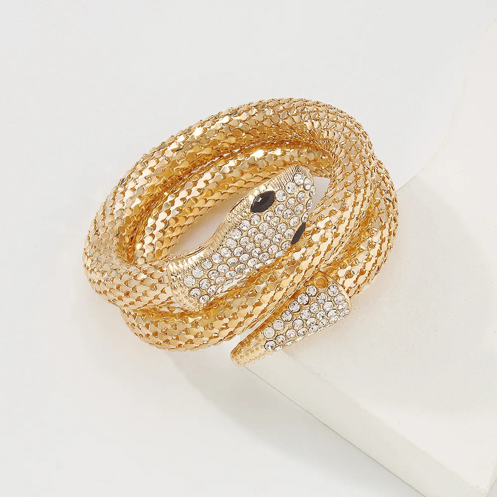 Y2K Punk Snake Spiral Upper Arm Cuff Bangle Bracelet Arm Cuff Bracelet Qme