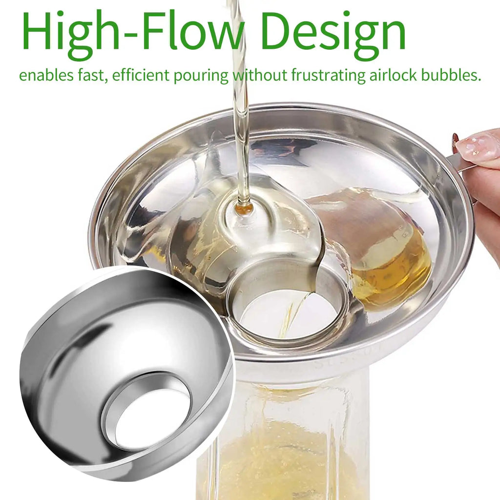 Stainless Steel Canning Funnel with Handle for Mason Jars Canning Funnel Qme
