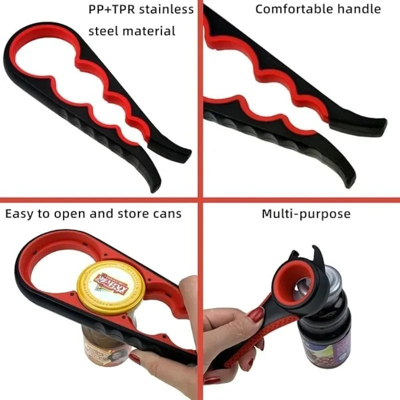 Multi-Function Can & Bottle Opener with Anti-Slip Grip Can & Bottle Opener Qme